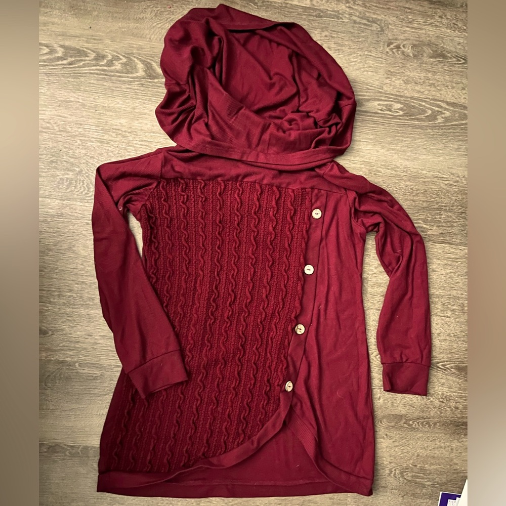 Red sweater dress